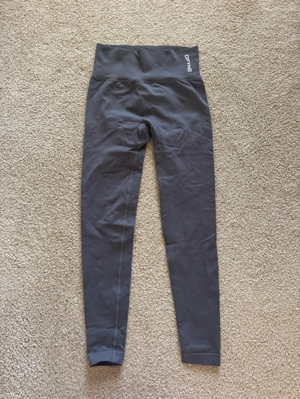 DFYNE High-Waist Charcoal Gray Leggings for Women